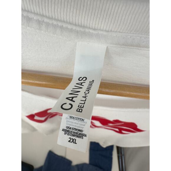 Womens 2X 'Love Ya Self' White Short Sleeve Tshirt Heart Letters - Picture 3 of 4